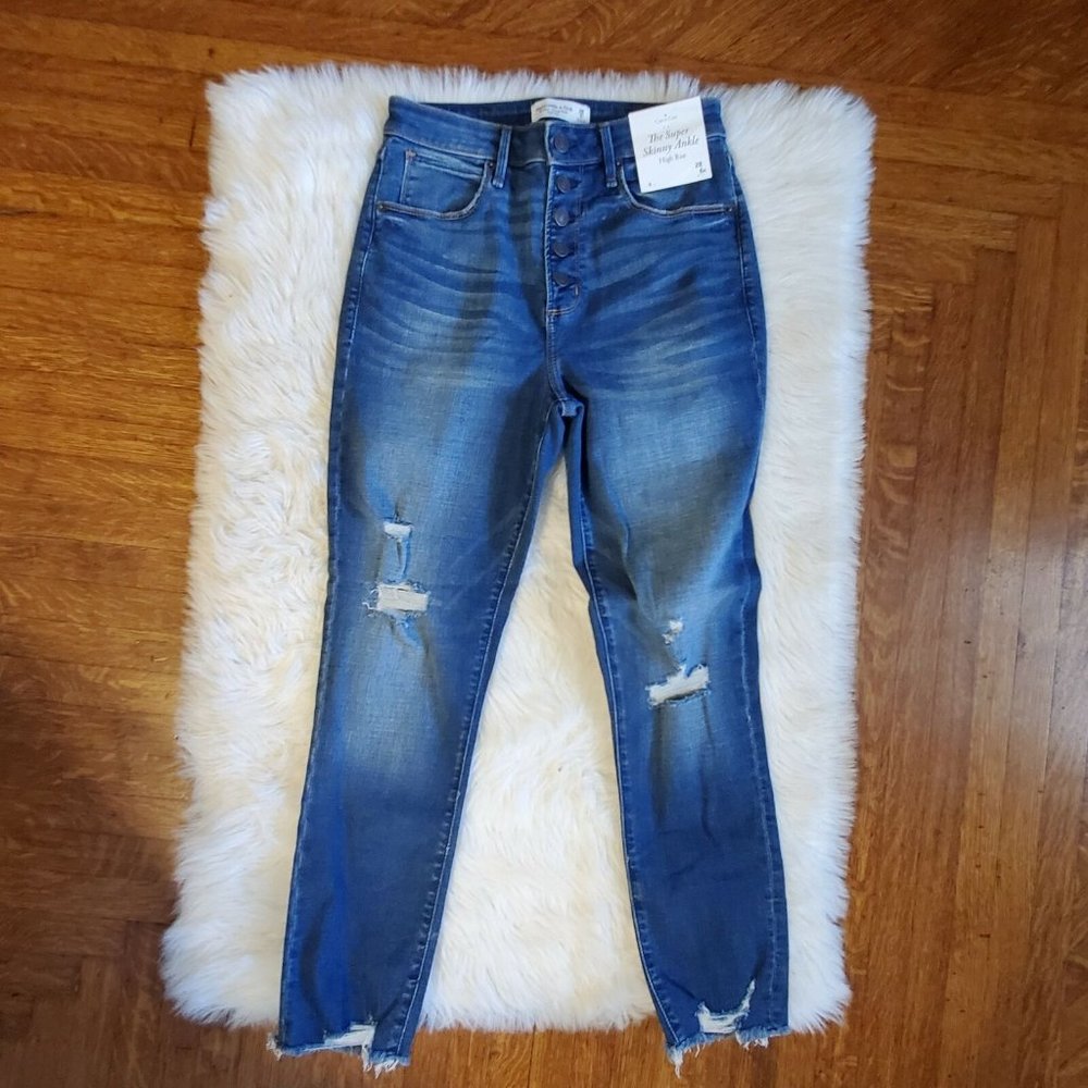 Abercrombie & Fitch nwt jeans 28/6 super skinny ankle high rise curve love